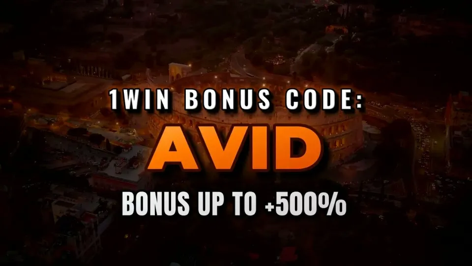 What does the 1win bonus code AVID give new players before their first bet?